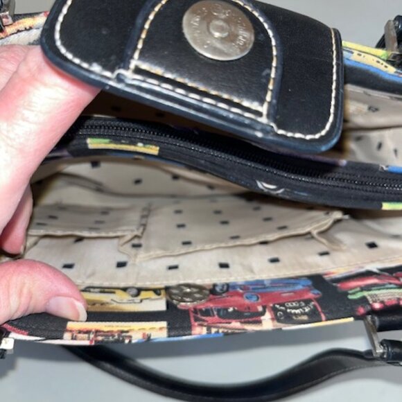 VINTAGE CARS | hand bag-small tote-Rhinestones on front - Picture 15 of 16